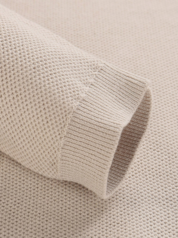 NAX Krémový pánský svetr s kapucí NAX Polin