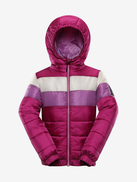 ALPINE PRO Tmavě r,žová holčičí hi-therm bunda ALPINE PRO Kisho