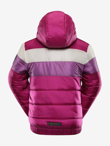 ALPINE PRO Tmavě r,žová holčičí hi-therm bunda ALPINE PRO Kisho
