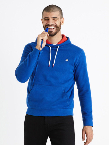 Celio Modrá sportovní mikina s píšťalkou Celio