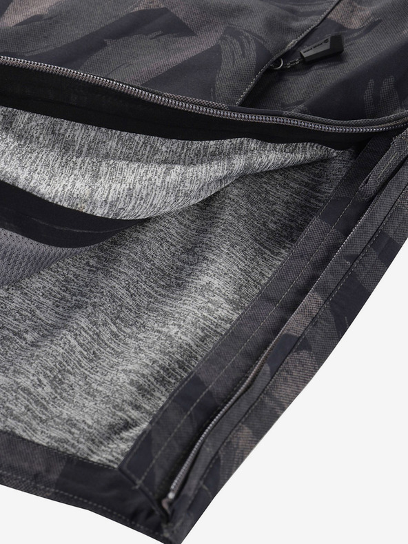 ALPINE PRO Tmavě šedá pánská vzorovaná bunda ALPINE PRO GIBB