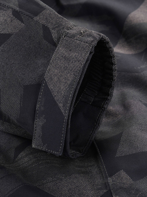 ALPINE PRO Tmavě šedá pánská vzorovaná bunda ALPINE PRO GIBB