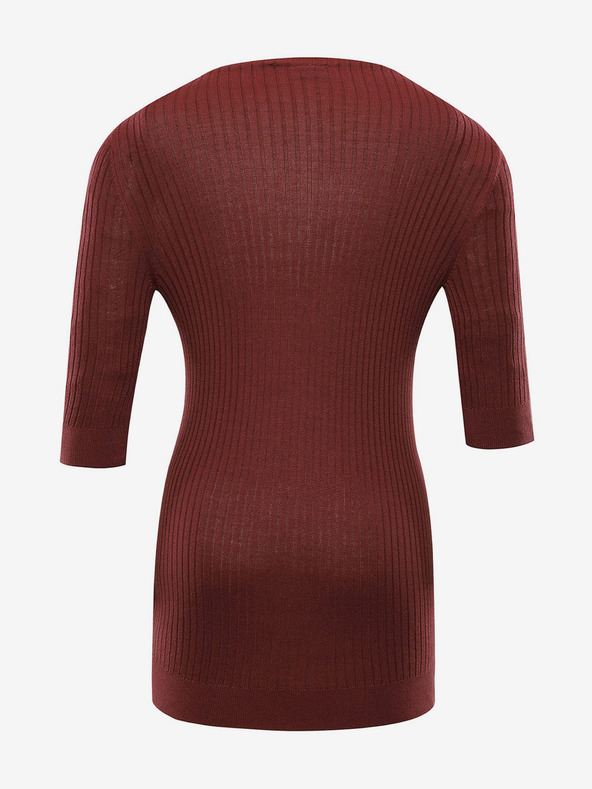 NAX Tmavě hnědé dámské tričko NAX NOVAKA