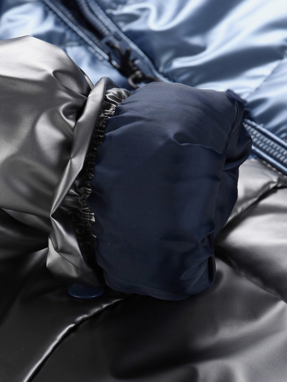 NAX Šedo-modrý holčičí kabát NAX FEREGO