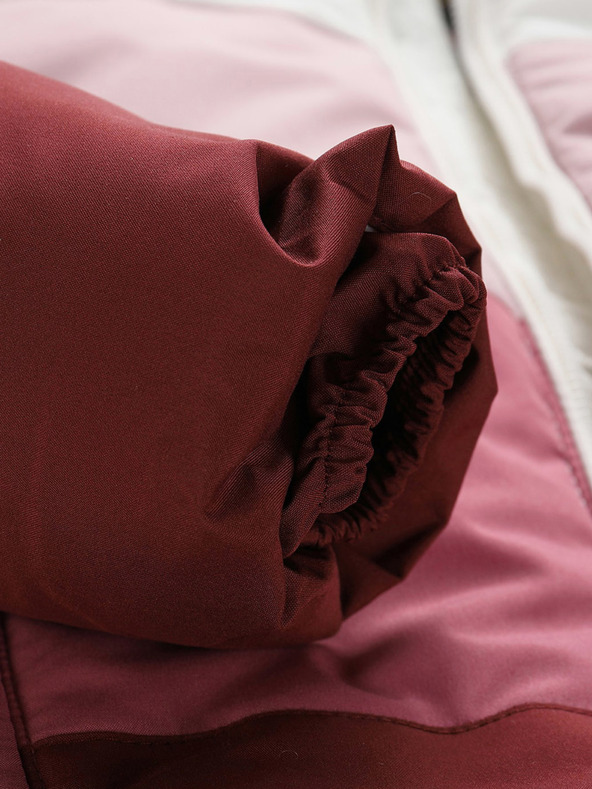 NAX Béžovo-růžová dětská zimní bunda NAX KEMENO