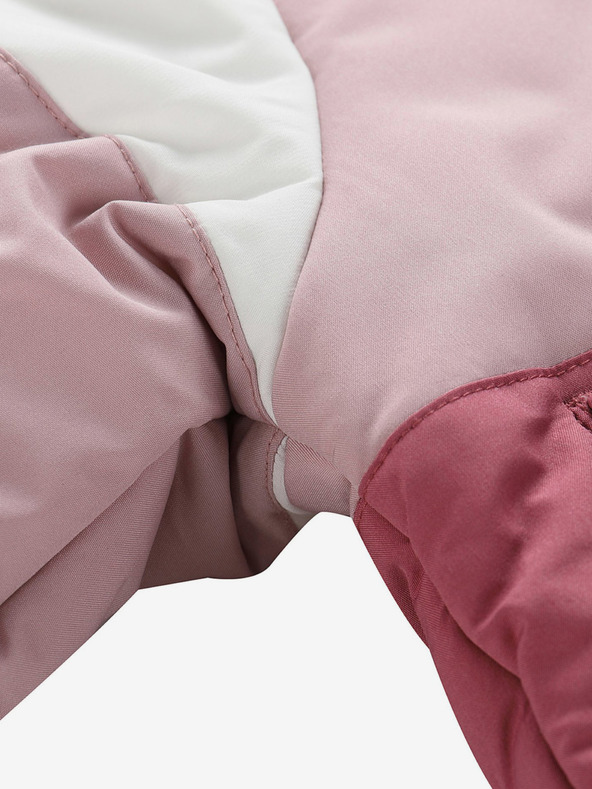 NAX Béžovo-růžová dětská zimní bunda NAX KEMENO