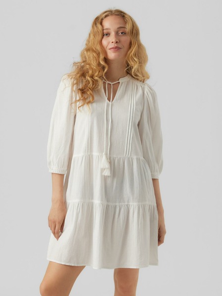 Vero Moda Bílé dámské šaty VERO MODA Pretty
