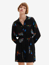 Desigual Černé dámské vzorované košilové šaty Desigual Dresde