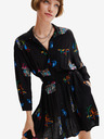 Desigual Černé dámské vzorované košilové šaty Desigual Dresde