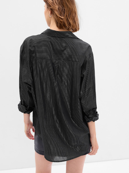 GAP Košile s metalickou nití oversize GAP