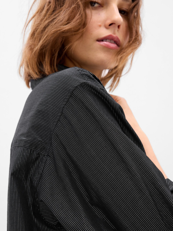 GAP Košile s metalickou nití oversize GAP