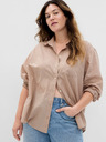 GAP Košile s metalickou nití oversize GAP