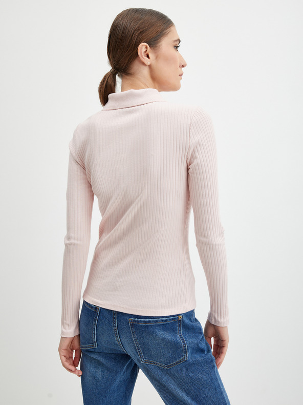Orsay Meruňkové dámské žebrované  polo tričko ORSAY