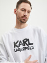 Karl Lagerfeld Bílá pánská mikina KARL LAGERFELD