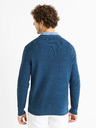 Celio Petrolejový pánský basic svetr Celio Degrain