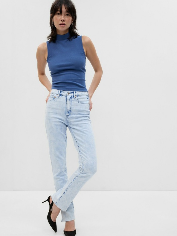 GAP Džíny slim High Rise Split-Hem Vintage GAP