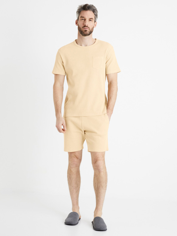 Celio Béžové pánské pyžamo Celio Digaufre