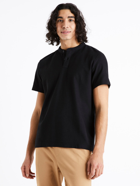 Celio Černé pánské polo tričko Celio Desohel