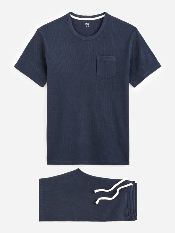 Celio Tmavě modré pánské pyžamo Celio Digaufre