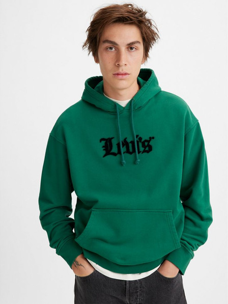 Levi's® Zelená pánská mikina Levi's® Relaxed Graphic Po Olde Englis