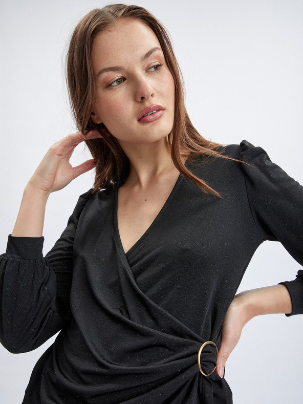 Orsay Černá dámská zavinovací halenka ORSAY