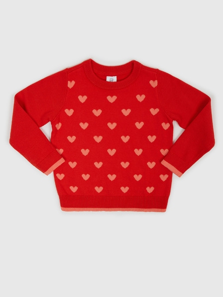 GAP Baby svetr vzor srdce