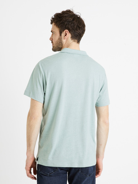 Celio Světle modré pánské polo tričko Celio Deolive