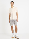 Celio Krémové pánské polo tričko Celio Deolive