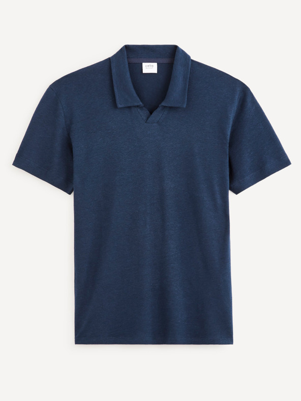 Celio Tmavě modré pánské polo tričko Celio Deolive