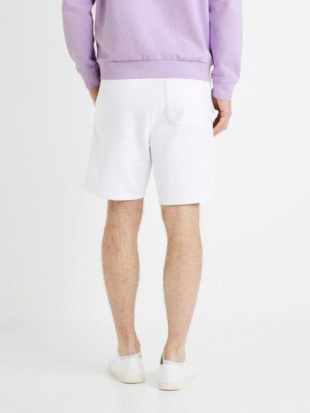 Celio Bílé pánské teplákové kraťasy Celio Toshort
