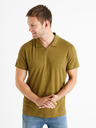 Celio Khaki pánské basic polo tričko Celio Deolive