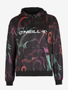 O'Neill Oranžovo-černá dámská vzorovaná mikina O'Neill RUTILE HOODIE FLEECE