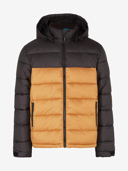 O'Neill Oranžovo-černá pánská zimní bunda O'Neill O'RIGINALS PUFFER JACKET