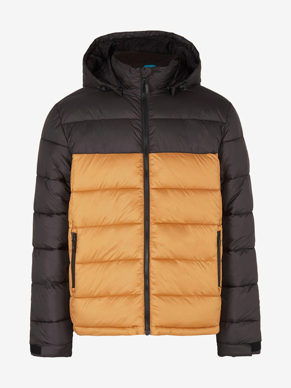 O'Neill Oranžovo-černá pánská zimní bunda O'Neill O'RIGINALS PUFFER JACKET