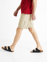 Celio Béžové pánské kraťasy Celio Fostopbm