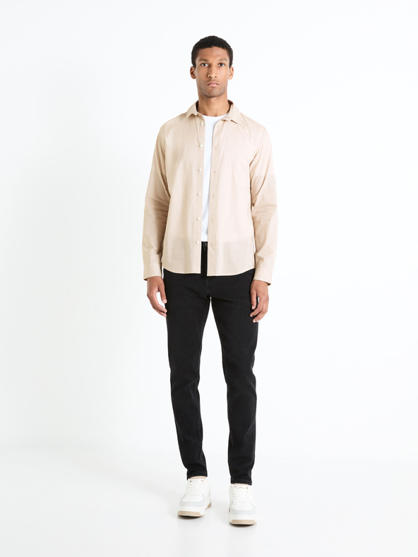 Celio Krémová pánská košile Celio Fames