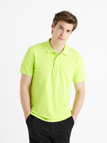 Celio Světle zelené pánské polo tričko Celio Teone