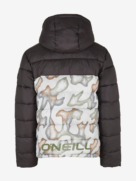 O'Neill Bílo-černá pánská vzorovaná zimní bunda O'Neill O'RIGINALS PUFFER JACKET