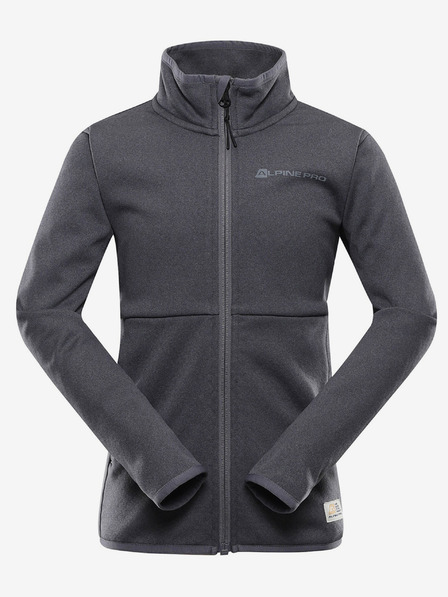 ALPINE PRO Šedá dětská sportovní mikina na zip ALPINE PRO Qerto