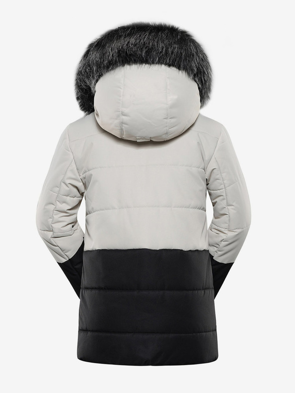 ALPINE PRO Černo-bílá holčičí zimní bunda ALPINE PRO Egypo