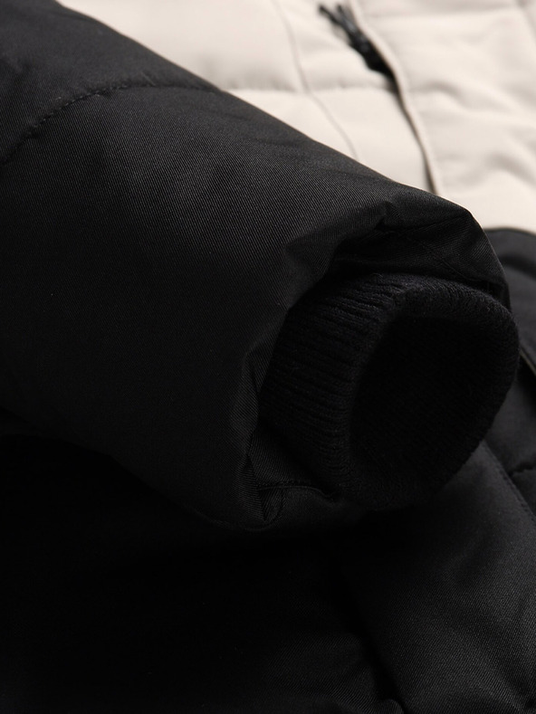 ALPINE PRO Černo-bílá holčičí zimní bunda ALPINE PRO Egypo