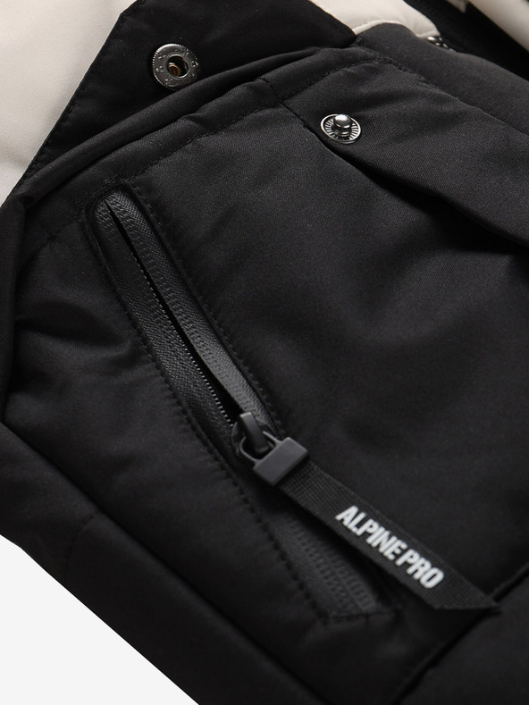 ALPINE PRO Černo-bílá holčičí zimní bunda ALPINE PRO Egypo