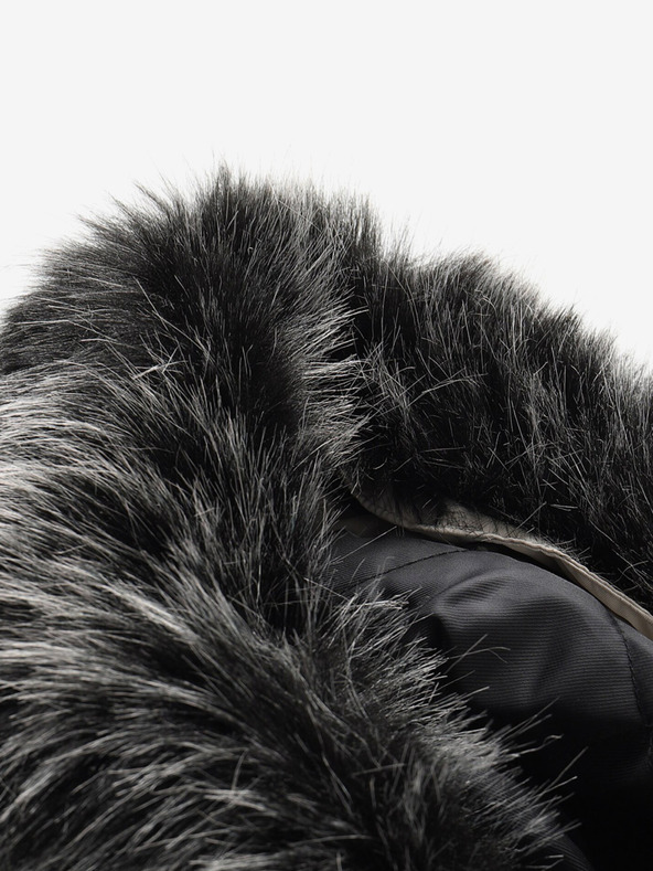 ALPINE PRO Černo-bílá holčičí zimní bunda ALPINE PRO Egypo