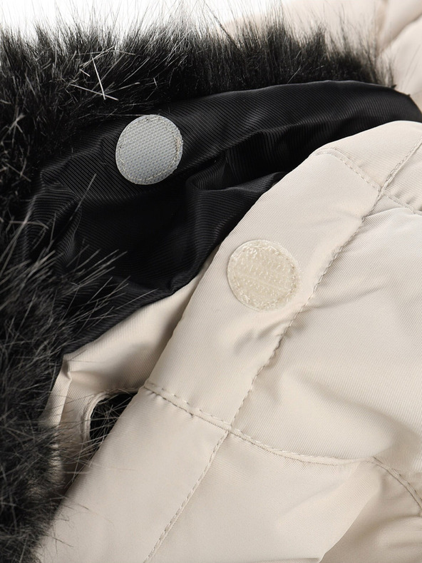 ALPINE PRO Černo-bílá holčičí zimní bunda ALPINE PRO Egypo