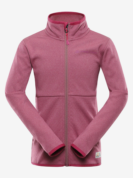 ALPINE PRO Růžová holčičí sportovní mikina na zip ALPINE PRO Qerto