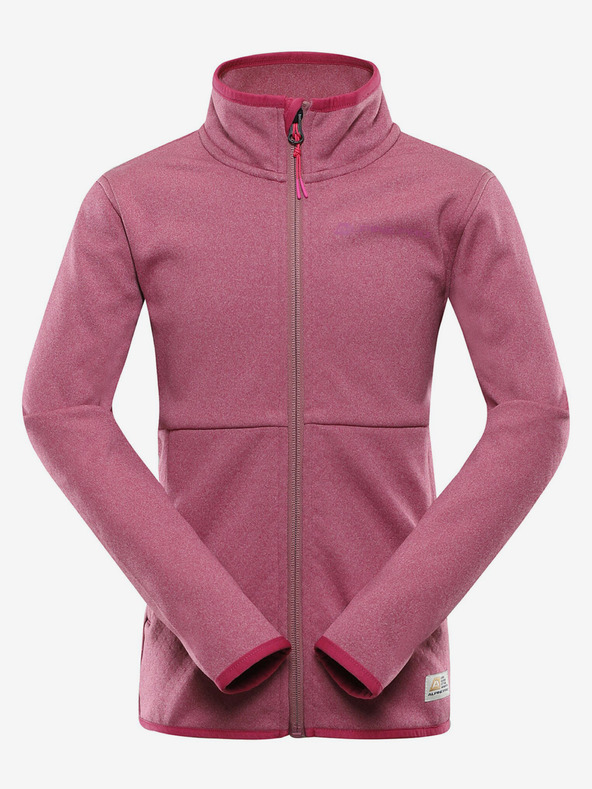 ALPINE PRO Růžová holčičí sportovní mikina na zip ALPINE PRO Qerto