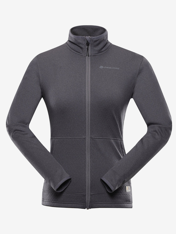 ALPINE PRO Tmavě šedá dámská sportovní mikina na zip ALPINE PRO Querta