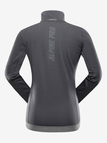 ALPINE PRO Tmavě šedá dámská sportovní mikina na zip ALPINE PRO Querta