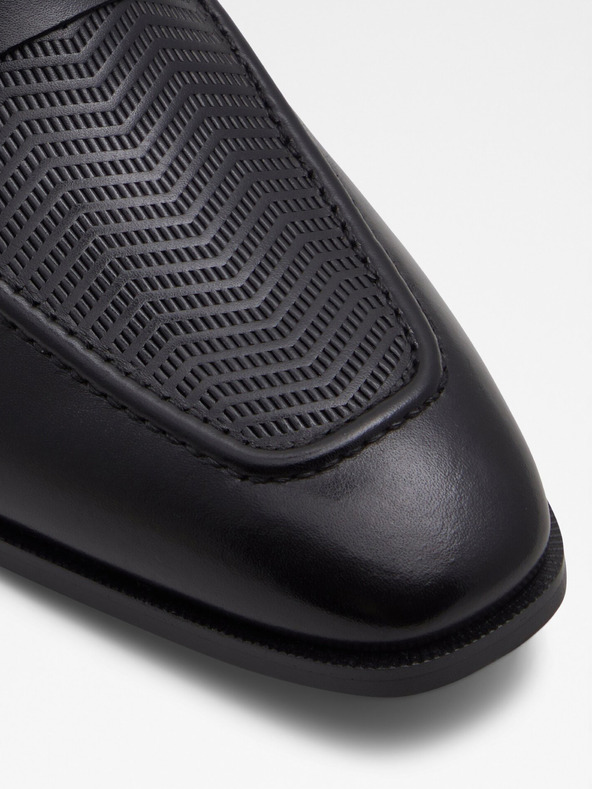Aldo Černé pánské kožené mokasíny ALDO Aalto