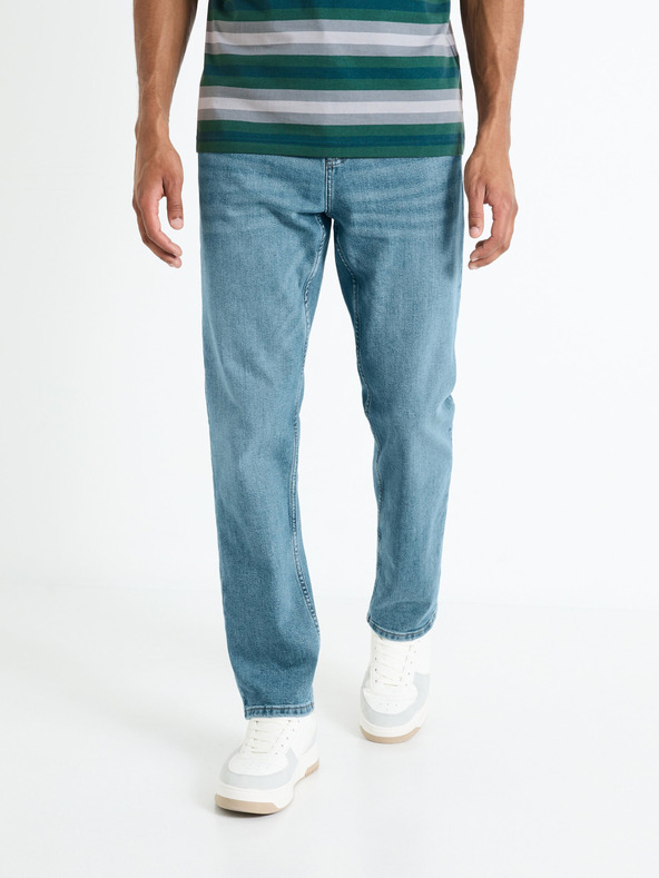 Celio Modré pánské straight fit džíny Celio Fobase15